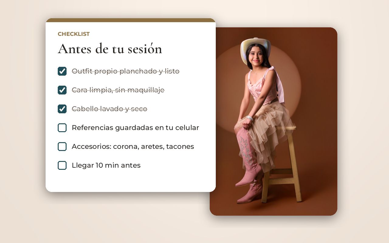 Checklist antes de tu sesión